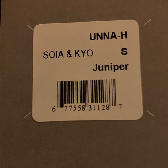 Luxury item: Soia & Kyo NWT emerald wool blend Houndstooth Pea Coat - Picture 6 of 10